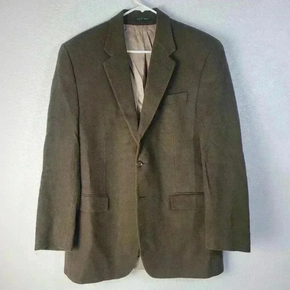 Polo Ralph Lauren Green 100% Camel Hair 2 button Sport Coat Blazer 42L - Picture 1 of 12